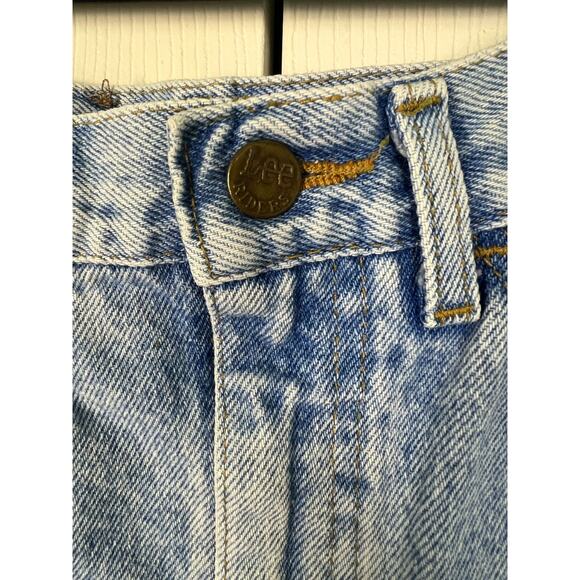 Lee Mini Skirt Women 0 XXS Light Acid Wash High Rise Vintage Retro 80s - Picture 4 of 6